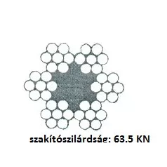 Sodronykötél 10mm/ 50M Horg. Din3055