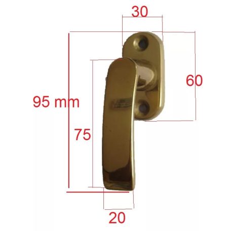 ABLAK FÉLKILINCS NO-83 RÉZ ROSSETTI