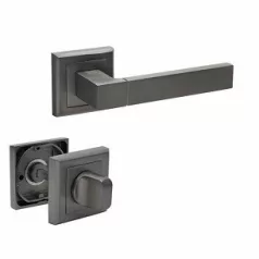 Kilincsgarnitúra Oszt. Wc Négyz.Antracit Basic Florida