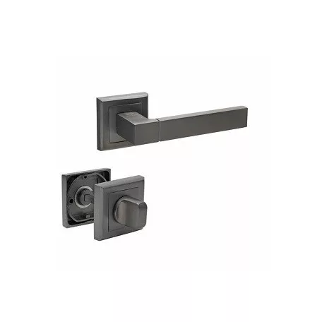 Kilincsgarnitúra Oszt. Wc Négyz.Antracit Basic Florida