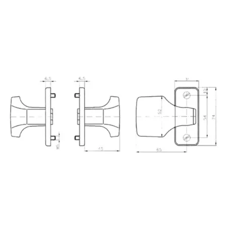 Gomb-Gomb Garnitura Fekete Lakk. Mp Zb Xm61213680020