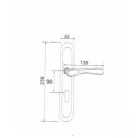 Kilincsgarnitúra 90 Kly Grafit-Arany Palermó 0608