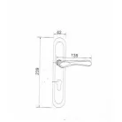 Kilincsgarnitúra 85 Kly Grafit-Arany Palermó