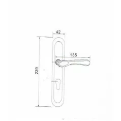 Kilincsgarnitúra 85 Kly Grafit-Arany Palermó
