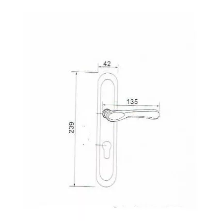Kilincsgarnitúra 85 Kly Grafit-Arany Palermó
