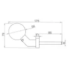 Játszóajtógomb Eltolt Kerek Q56 Rm. 9165 Lk 6165 K