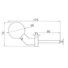 Játszóajtógomb Eltolt Kerek Q56 Rm. 9165 Lk 6165 K