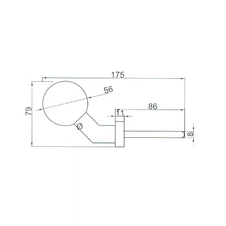 Játszóajtógomb Eltolt Kerek Q56 Rm. 9165 Lk 6165 K