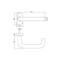   Kilincsgarnitura Oszt.Cly.Rm."U"Braga Lh 9603 Ovál