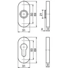 Kilincsgarnitura Oszt.Cly R.M.Egy. Lena Lh 9601 Ovál
