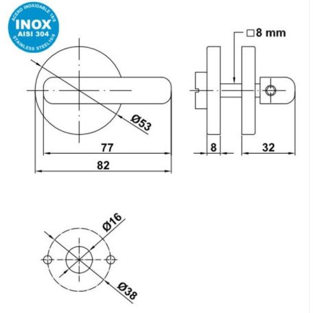 WC ZÁR RÁFORDÍTÓS KIJELZŐS Q6MM ROZSDAMENTES 17009