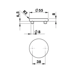 Blind Rozetta Kerek 53mm R.M. Sy004