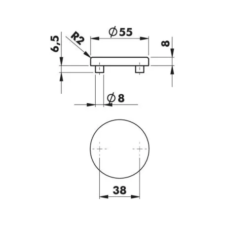 Blind Rozetta Kerek 53mm R.M. Sy004