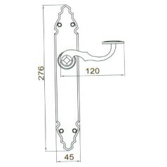 KILINCSGARNITÚRA 55 KULCSLYUKAS KOVÁCSOLT HERKULES P9046
