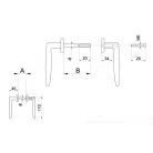 Kilincs Garn. Portálzárhoz 9999/V Fekete 