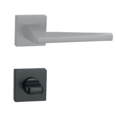 Wc fordító négyzet rozettás matt-fekete rb