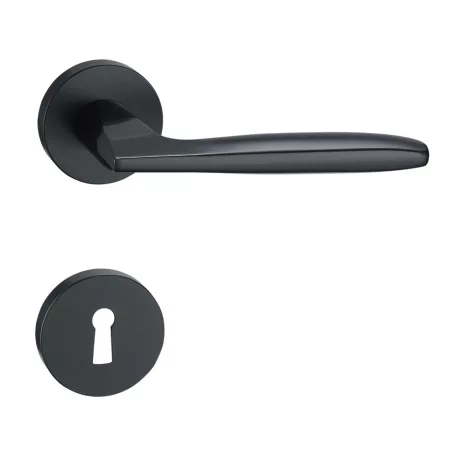 Kilincsgarnitúra Oszt. Kly. Matt-Fekete Flavia