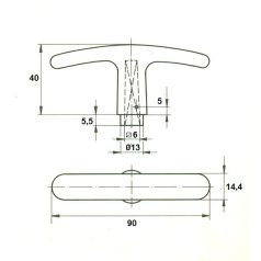 RÚDZÁRKILINCS LYUKAS ALU FORG. EL 66/6