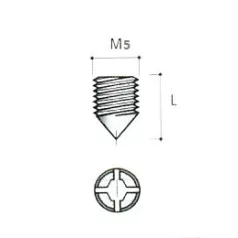 Hernyócsavar Kúpos M5*8 