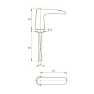 ABLAK FÉLKILINCS SZERELETLEN F2 EL 66/6