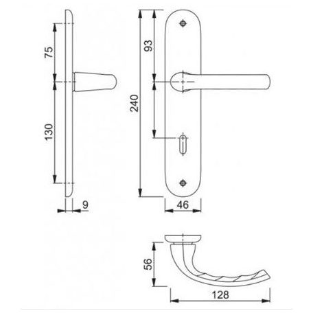 KILINCS GARNITÚRA 90 KULCSLYUKAS TOKYO F4 HOPPE