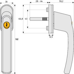 ZÁRHATÓ FÉLKILINCS 7MM FEHÉR 1K. NEPTUN