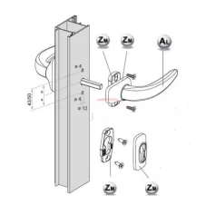 Portálkilincs Pár Fehér Horus Fap2051