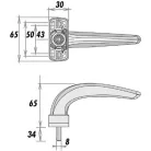 Portálkilincs Pár Szürke Horus Fap2051