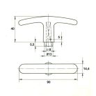 RÚDZÁRKILINCS LYUKAS FEHÉR EL 66/8