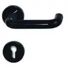 Kilincs Garn. Rozettás Fekete Műa. Kerek Bb/Pz