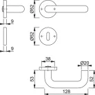 Kilincs Garn. Rozettás Fehér Műa. Kerek Bb/Pz Holar