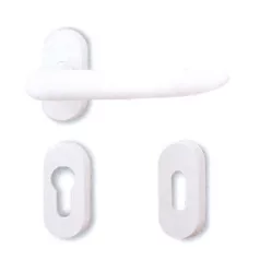 Kilincs Garn. Rozettás Fehér Műa. Ovális Bb,Pz