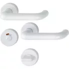 Wc Kilincs Rozettás Élz. Kerek Fehér Műanyag