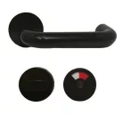 Wc Kilincs Rozettás Élz. Kerek Fekete Műanyag