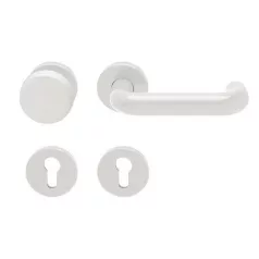 Gombos-Kilincs Rozettás Fehér Műa. Kerek Bb/Pz