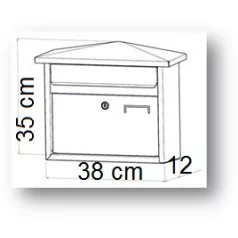 Postaláda Diszes Bronz 35*28*12 cm Spi-8 Apolló