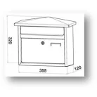 Postaláda Diszes Ezüst 35*28*12 cm Spi-8 Apolló