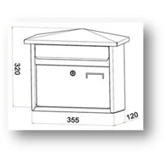 Postaláda Diszes Ezüst 35*28*12 cm Spi-8 Apolló