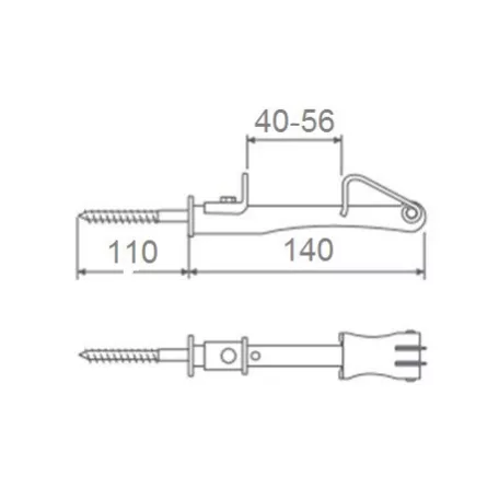 OMAD Zsalu Kitámasztó Becs.110 mm Sima Fekete 1616/110