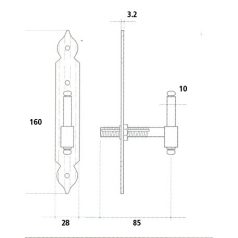 ZSALU TOKPÁNT BECSAV.Q10MM 16CM FEKETE OMAD1215/16