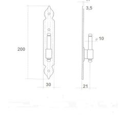 ZSALU TOKPÁNT FIX Q10MM 20CM FEKETE OMAD1213/20