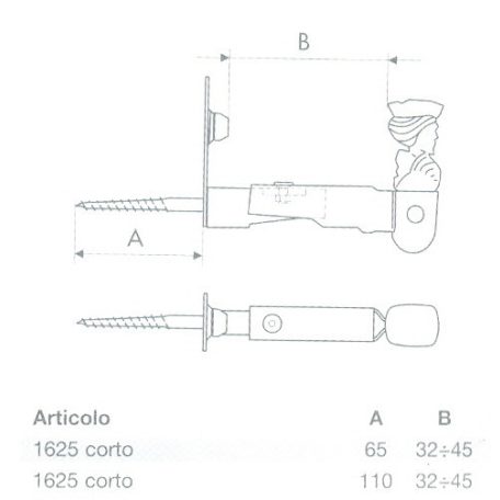 ZSALU KITÁMASZTÓ BECS.65MM FEJ.AL.FEKETE OMAD1625/65