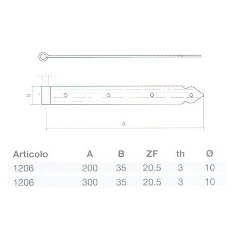 ZSALU KAPUPÁNT 30CM Q10MM FEKETE OMAD1206/30