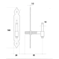OMAD Zsalu Tokpánt Becsav.Q10 mm 16 cm Fekete 1215/16