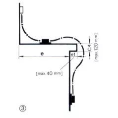   GEZE  Meghajtószár 1000 mm Flexib.Ol90N 022720 Hossz 1345 mm