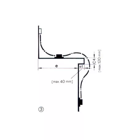 GEZE  Meghajtószár 1000 mm Flexib.Ol90N 022720 Hossz 1345 mm