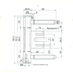 OTLAV Táskapánt Nikkel 15 mm 2 Csap+1Táska 3R. 335/15