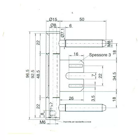 OTLAV Táskapánt Nikkel 15 mm 2 Csap+1Táska 3R. 335/15
