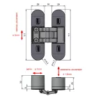 Rejtett Pánt Univerz. mm Ezüst 2 db/Cs Tkz Esprit Plus