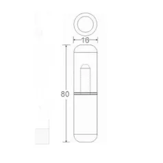 Esztergált Diópánt 16*80mm Perselyes Wl-126